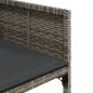 Preview: 7-tlg. Garten-Essgruppe mit Kissen Grau Poly Rattan