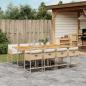 Preview: ARDEBO.de - 9-tlg. Garten-Essgruppe mit Kissen Beige Poly Rattan