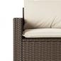 Preview: 2-tlg. Garten-Essgruppe mit Kissen Braun Poly Rattan