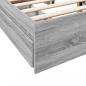 Preview: Bettgestell mit Schubladen Grau Sonoma 120x190 cm Holzwerkstoff