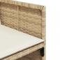 Preview: 7-tlg. Garten-Essgruppe mit Kissen Beige Poly Rattan