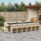 Preview: ARDEBO.de - 17-tlg. Garten-Essgruppe mit Kissen Beige Poly Rattan