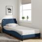 Preview: Bett mit Matratze Blau 90x200 cm Stoff