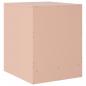 Preview: Nachttische 2 Stk. Rosa 34,5x39x44 cm Stahl