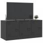 Preview: TV-Schrank Schwarz 99x39x44 cm Stahl