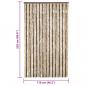 Preview: Fliegenvorhang Dunkelbraun und Beige 118x220 cm Chenille