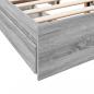 Preview: Bettgestell mit Schubladen Grau Sonoma 140x190 cm Holzwerkstoff