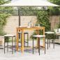 Preview: 5-tlg. Gartenbar-Set Braun Massivholz Akazie und Poly Rattan