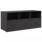 Preview: TV-Schrank Schwarz 99x39x44 cm Stahl