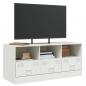 Preview: TV-Schrank Weiß 99x39x44 cm Stahl