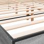 Preview: Bettgestell Grau Sonoma 140x200 cm Holzwerkstoff und Metall