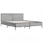 Preview: Bettgestell Grau Sonoma 140x190 cm Holzwerkstoff und Metall