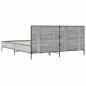 Preview: Bettgestell Grau Sonoma 140x190 cm Holzwerkstoff und Metall