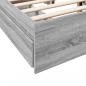 Preview: Bettgestell mit Schubladen Grau Sonoma 135x190 cm Holzwerkstoff