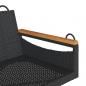 Preview: Hängebank Schwarz 109x62x40 cm Poly Rattan