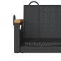 Preview: Hängebank Schwarz 109x62x40 cm Poly Rattan