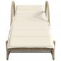 Preview: Sonnenliegen 2 Stk. mit Tisch Beige Poly Rattan