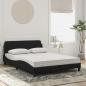 Preview: Bett mit Matratze Schwarz 140x190 cm Samt