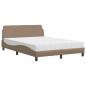 Preview: Bett mit Matratze Cappuccino-Braun 140x190 cm Kunstleder