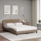 Preview: Bett mit Matratze Cappuccino-Braun 140x190 cm Kunstleder