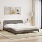 Preview: Bett mit Matratze Taupe 180x200 cm Stoff