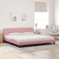 Preview: Bett mit Matratze Rosa 200x200 cm Samt