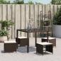 Preview: Gartenhocker mit Kissen 4 Stk. Braun 40x40x35 cm Poly Rattan