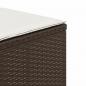 Preview: Gartenhocker mit Kissen 4 Stk. Braun 40x40x35 cm Poly Rattan