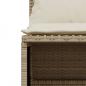 Preview: 4-tlg. Garten-Sofagarnitur mit Kissen Beige Poly Rattan