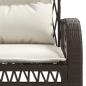 Preview: 4-tlg. Garten-Sofagarnitur mit Kissen Braun Poly Rattan