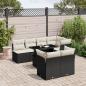 Preview: ARDEBO.de - 8-tlg. Garten-Sofagarnitur mit Kissen Schwarz Poly Rattan