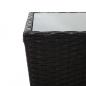 Preview: 3-tlg. Bistro-Set mit Kissen Schwarz Poly Rattan und Glas