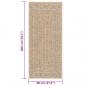 Preview: Teppich ZIZUR 80x200 cm Jute-Optik Indoor und Outdoor