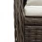 Preview: 9-tlg. Garten-Essgruppe mit Kissen Braun Poly Rattan