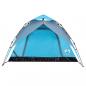 Preview: Kuppel-Campingzelt 4 Personen Blau Quick Release