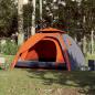 Preview: Kuppel-Campingzelt 4 Personen Grau und Orange Quick Release