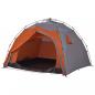 Preview: Kuppel-Campingzelt 4 Personen Grau und Orange Quick Release