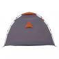 Preview: Kuppel-Campingzelt 4 Personen Grau und Orange Quick Release