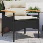 Preview: 3-tlg. Garten-Sofagarnitur mit Kissen Schwarz Poly Rattan