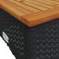 Preview: 3-tlg. Garten-Sofagarnitur mit Kissen Schwarz Poly Rattan