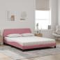 Preview: Bett mit Matratze Rosa 160x200 cm Samt