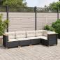 Preview: ARDEBO.de - 5-tlg. Garten-Sofagarnitur mit Kissen Schwarz Poly Rattan