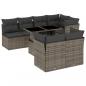 Preview: ARDEBO.de - 8-tlg. Garten-Sofagarnitur mit Kissen Grau Poly Rattan