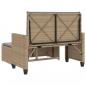 Preview: Gartenbank mit Kissen und Hocker Beige Poly Rattan