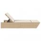 Preview: Doppel-Sonnenliege mit Auflagen Beige Poly Rattan