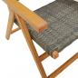 Preview: Gartenstuhl Verstellbar 8 Stk. Grau Poly Rattan Massivholz