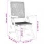 Preview: Gartenstuhl Verstellbar 8 Stk. Grau Poly Rattan Massivholz