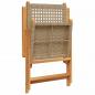 Preview: Gartenstuhl Verstellbar 6 Stk. Beige Poly Rattan Massivholz