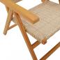 Preview: Gartenstuhl Verstellbar 6 Stk. Beige Poly Rattan Massivholz