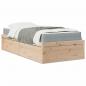 Preview: ARDEBO.de - Bett mit Matratze 90x200 cm Massivholz Kiefer